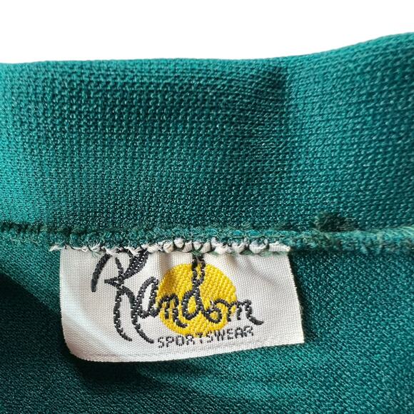 Vintage NWT Random Sportswear Green Pleated Midi Skirt - Size 18 Deadstock 1980s - Picture 7 of 14
